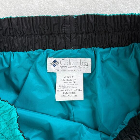 Vintage Y2K Columbia Snow Pants Men’s M Teal Nylon Elastic Waist SM 8320 F4 - Picture 4 of 15